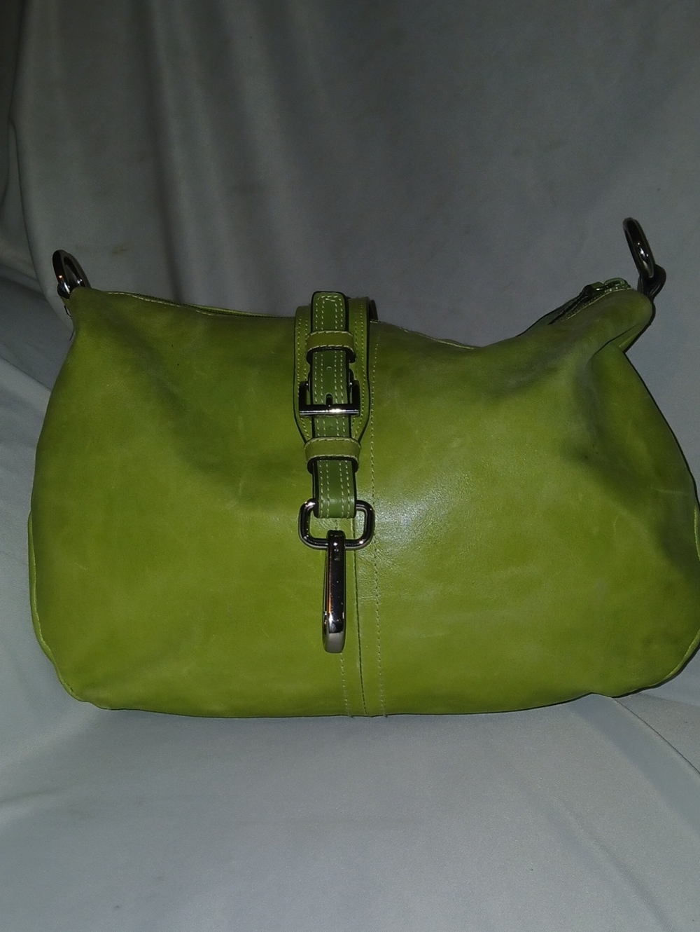 Giani Bernini Green Leather Shoulder Bag - Stylish Everyday Tote